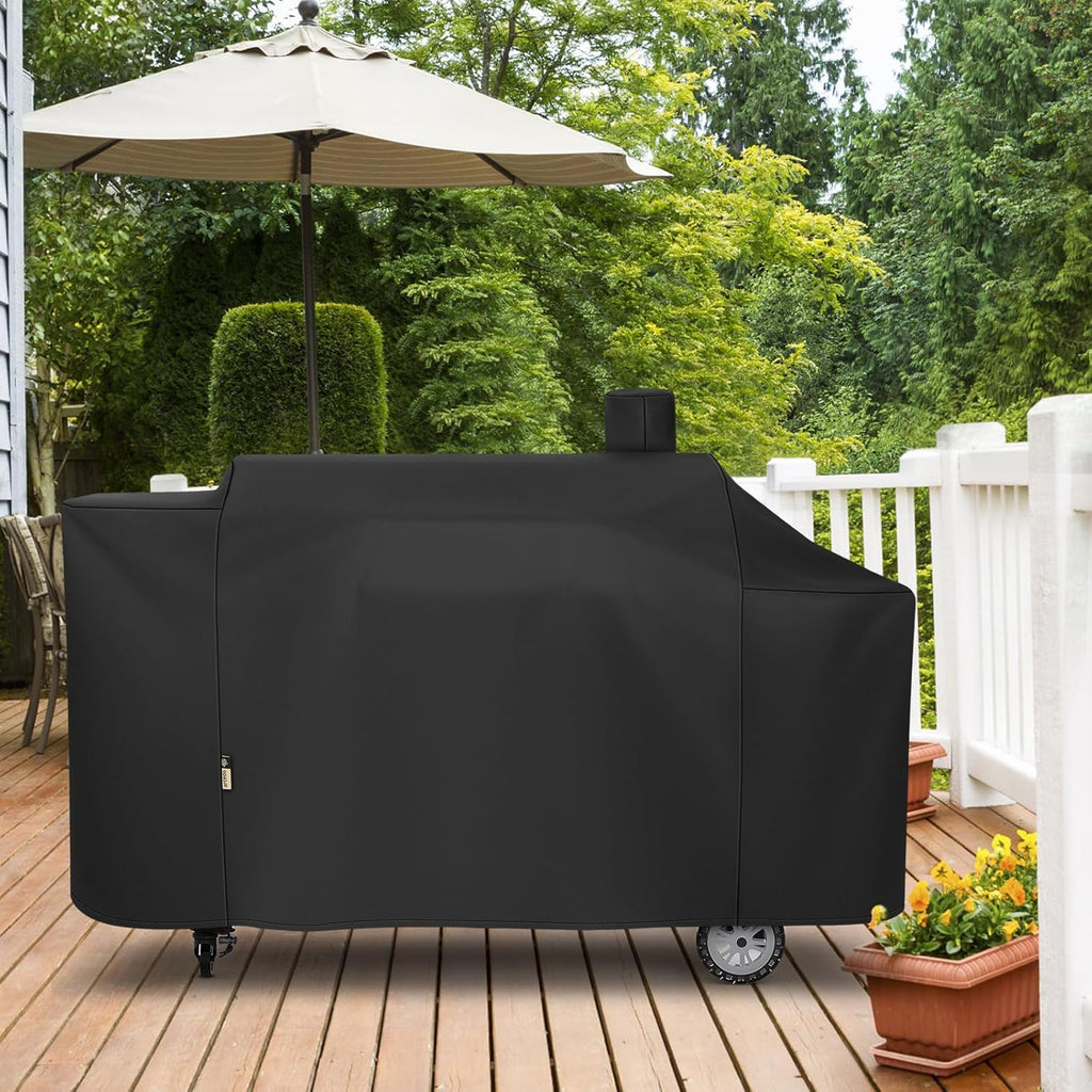 Grill Cover Compatible with Pit Boss 1100 Pro Series Pellet Gas Combo Grill, Heavy Duty Waterproof All Weather Protection for Outdoor Wood Pellet BBQ
