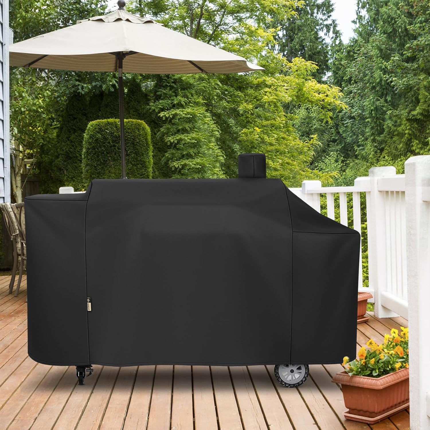Grill Cover Compatible with Pit Boss 1100 Pro Series Pellet Gas Combo Grill, Heavy Duty Waterproof All Weather Protection for Outdoor Wood Pellet BBQ