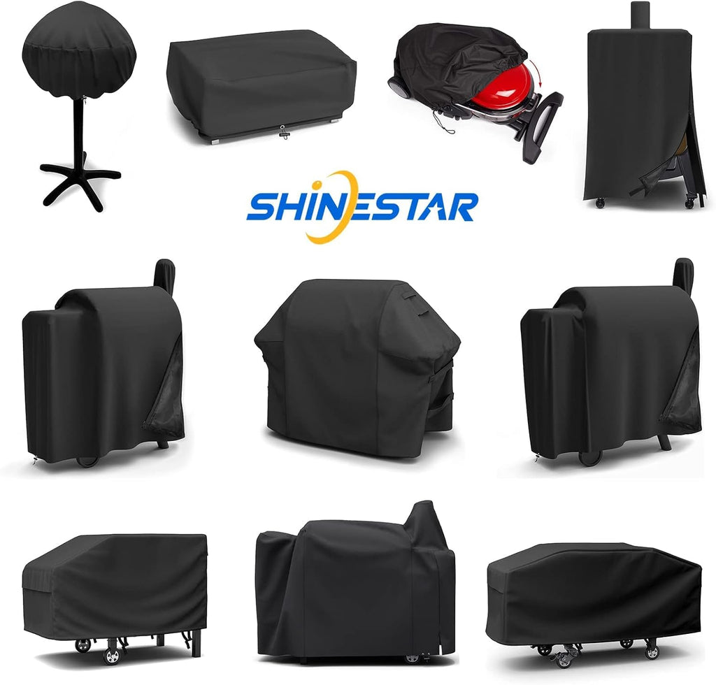 Waterproof Small Round Grill Cover - Fits George Foreman, Techwood, Cuisinart, Homewell Electric Grills, Weber Jumbo Joe Charcoal Grill and More - 19.2" Diameter x 17.6" Height