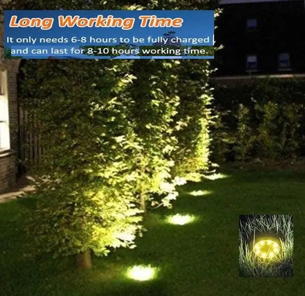 8 Pack LED Solar Pathway Lights – Outdoor Garden, Wedding, Party, Christmas Decorations