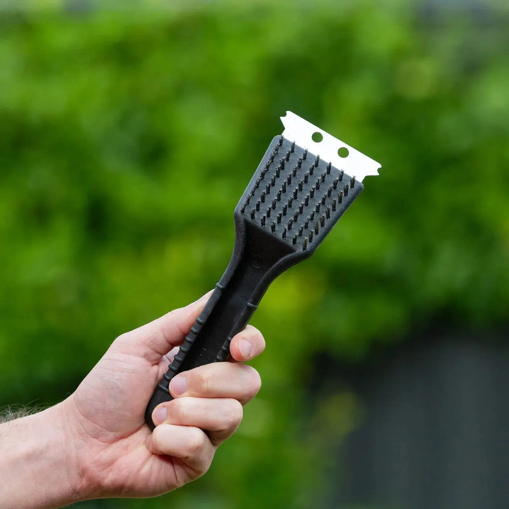 Stainless Steel BBQ Brush and Scraper Blade - BBQ Backyard Supply Co