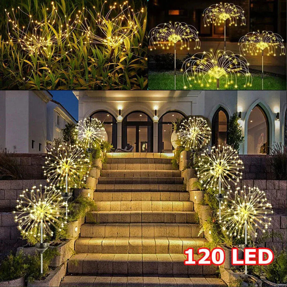 Solar Fireworks Fairy String Lights (120 LEDs) - BBQ Backyard Supply Co