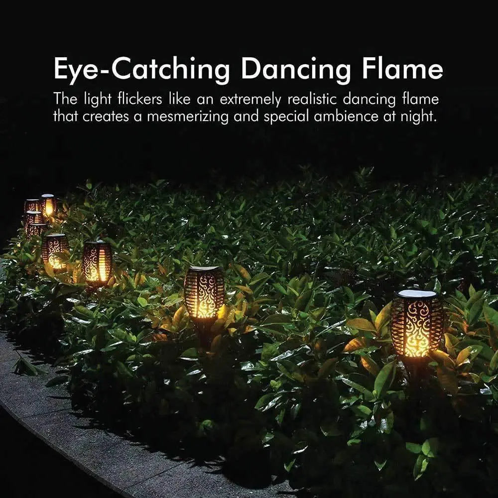96 Solar LED Dancing Flame Pathway Lights - BBQ Backyard Supply Co
