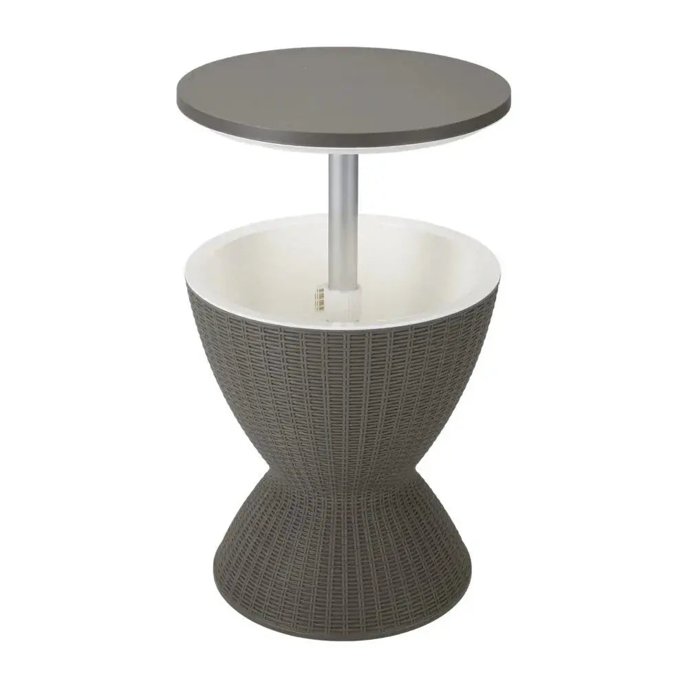 Taupe Ice Bucket Table - BBQ Backyard Supply Co