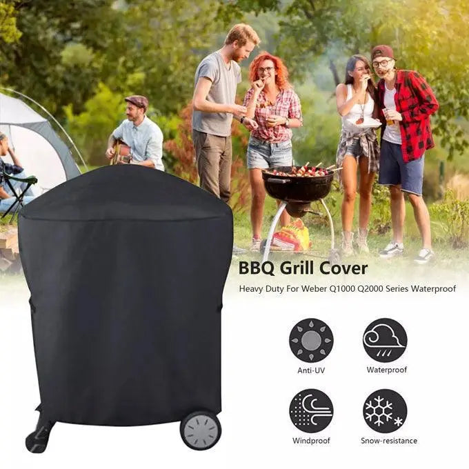 Cart Grill Cover For Weber Q200 Series - BBQ Backyard Supply Co