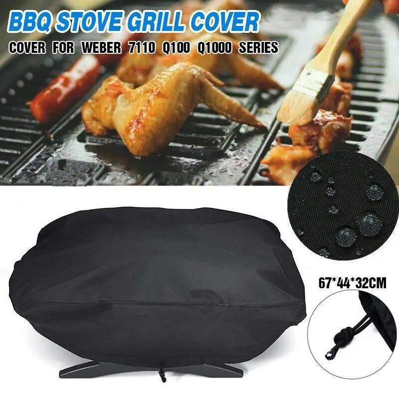 Waterproof BBQ Grill Cover for Weber Q100 Q1000 Series - BBQ Backyard Supply Co