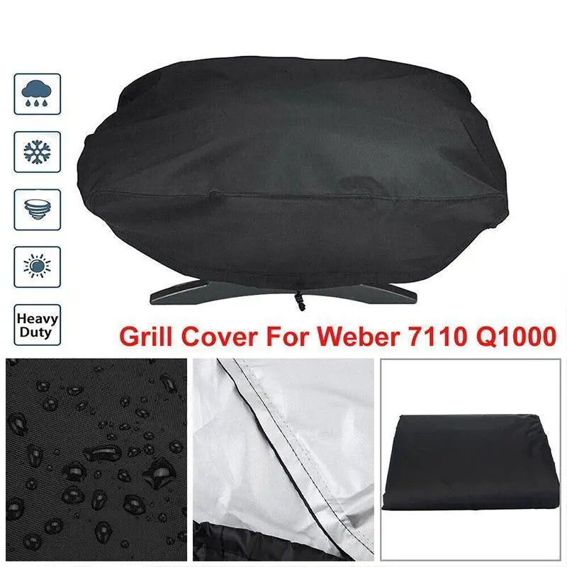 Waterproof BBQ Grill Cover for Weber Q100 Q1000 Series - BBQ Backyard Supply Co