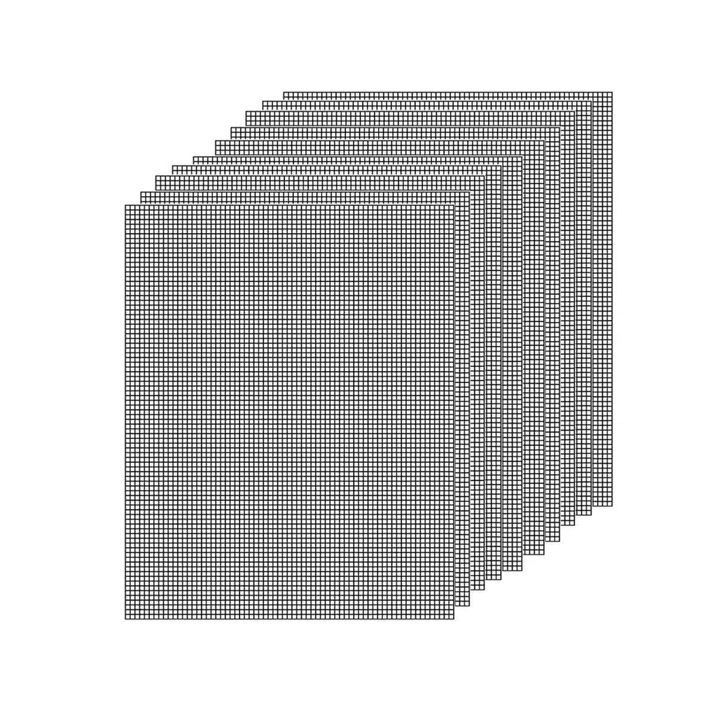 10PCS Non-Stick BBQ Grill Mesh Mat - 40X30cm-10PCS - BBQ Backyard Supply Co