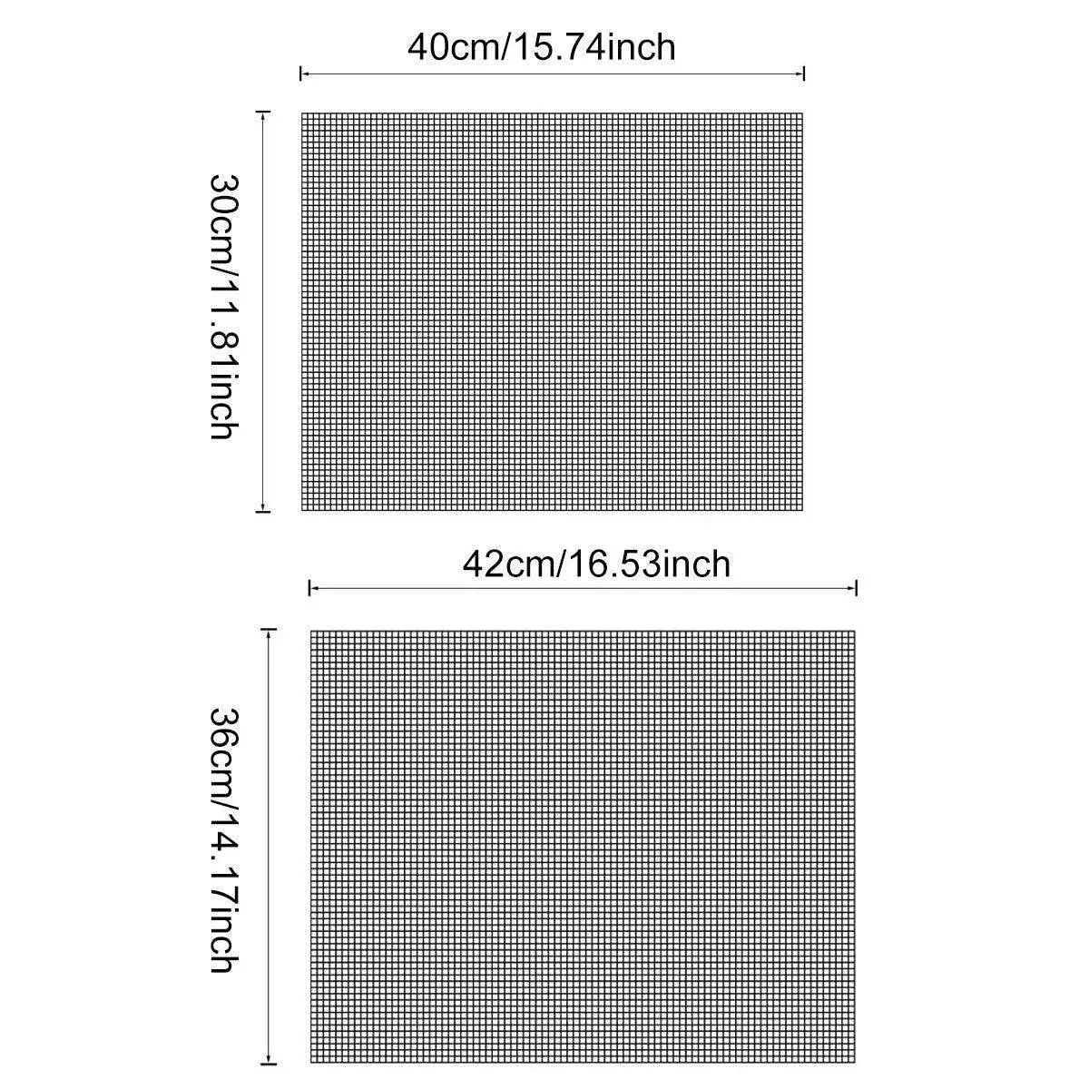 6PCS Non-Stick BBQ Grill Mesh Mat - 40X30cm-6PCS - BBQ Backyard Supply Co