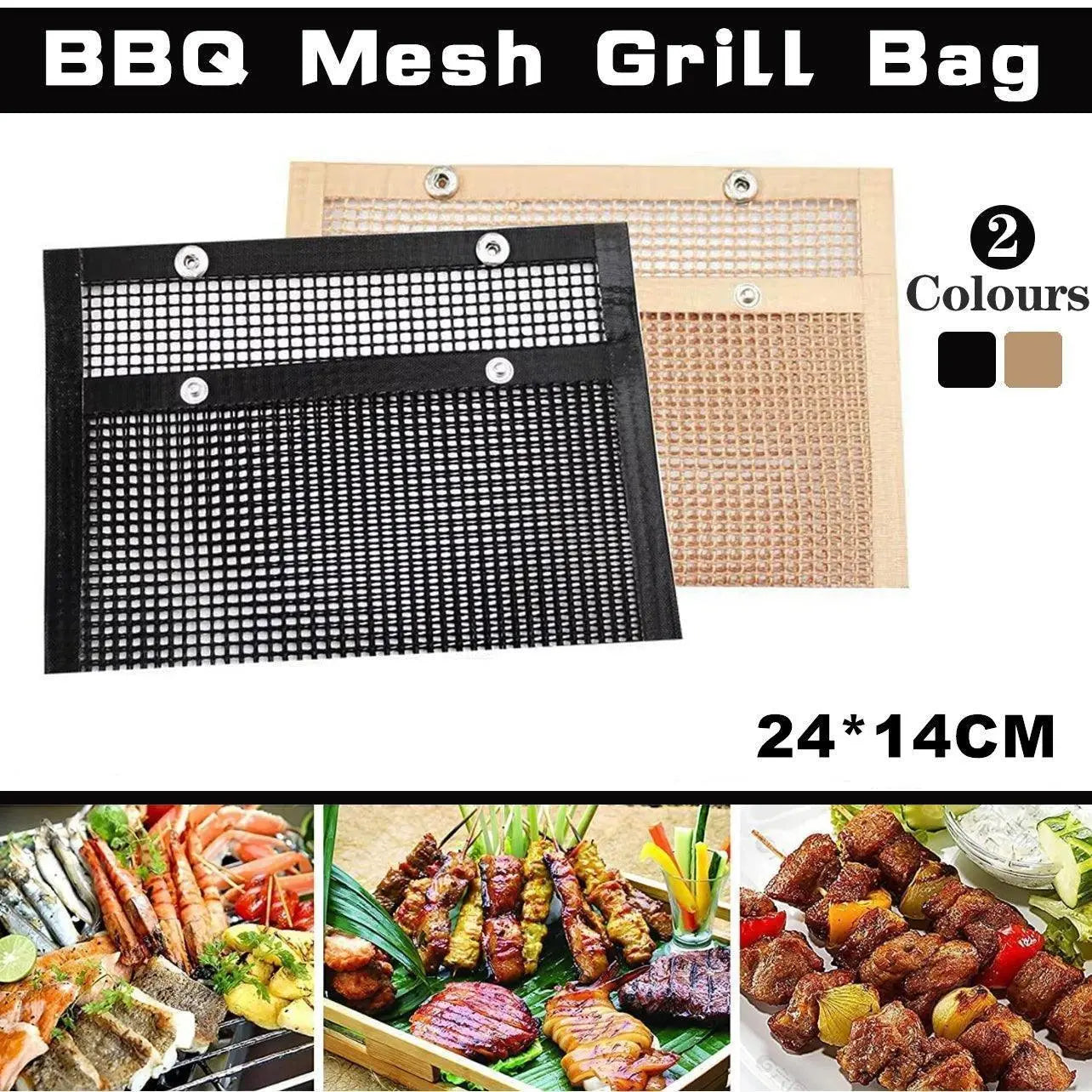 BBQ Grilling Mesh Reusable Bag - Copper - 24x14CM - BBQ Backyard Supply Co