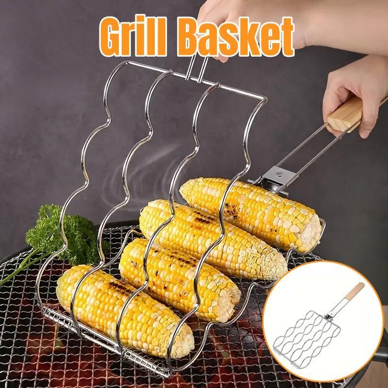 Folding Handle Corn Grill Holder