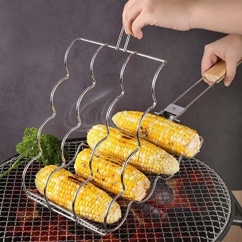 Folding Handle Corn Grill Holder