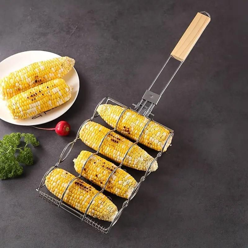 Folding Handle Corn Grill Holder
