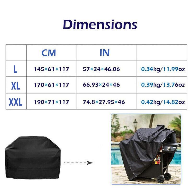 BBQ Grill Cover – Large (145 × 61 × 117 cm)