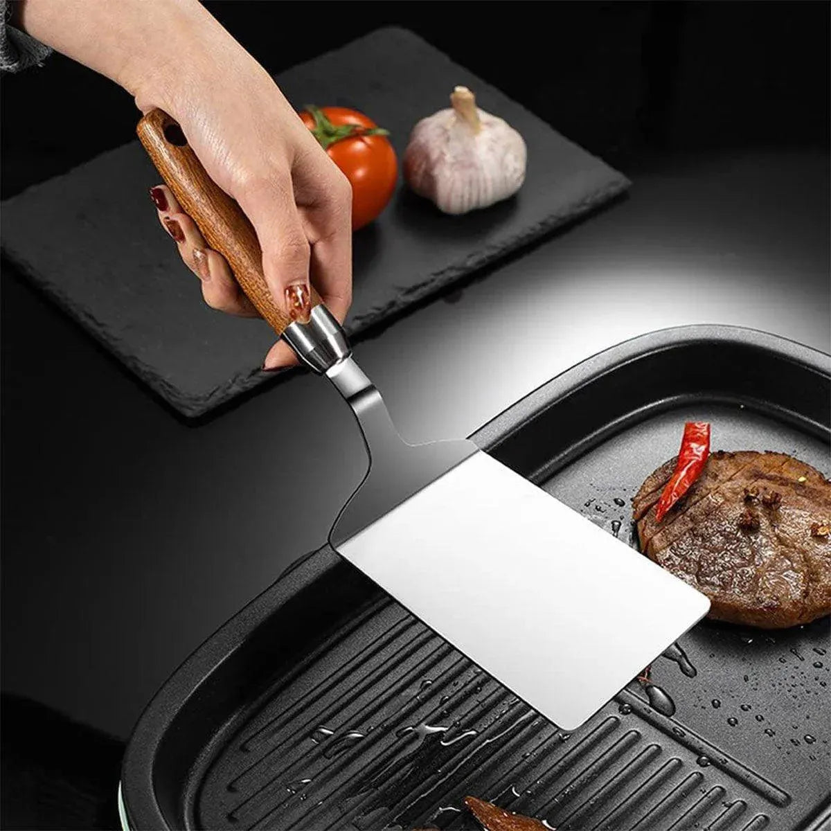 Stainless Steel Cooking Shovel - Teppanyaki Spatula