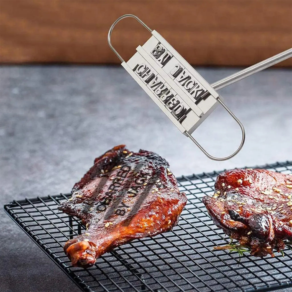 Alphabet Fire Branding BBQ Meat Tool - BBQ Backyard Supply Co