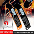 Foldable Digital Thermometer Meat Probe - Orange - BBQ Backyard Supply Co