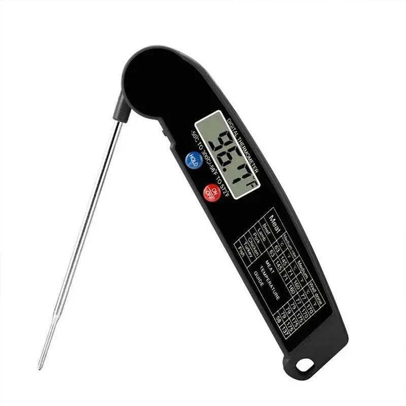 Foldable Digital Thermometer Meat Probe - Orange - BBQ Backyard Supply Co