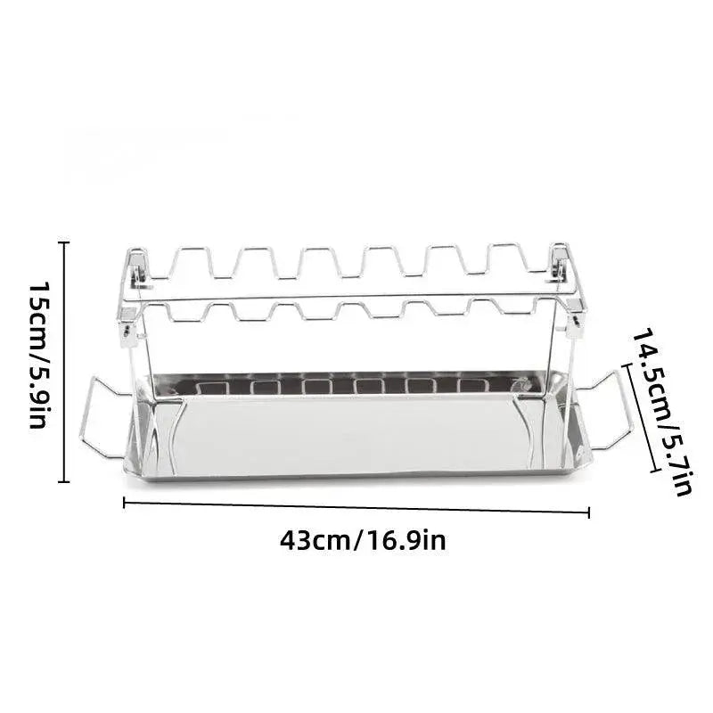 Foldable Stainless Steel Barbecue Grill Rack - BBQ Backyard Supply Co