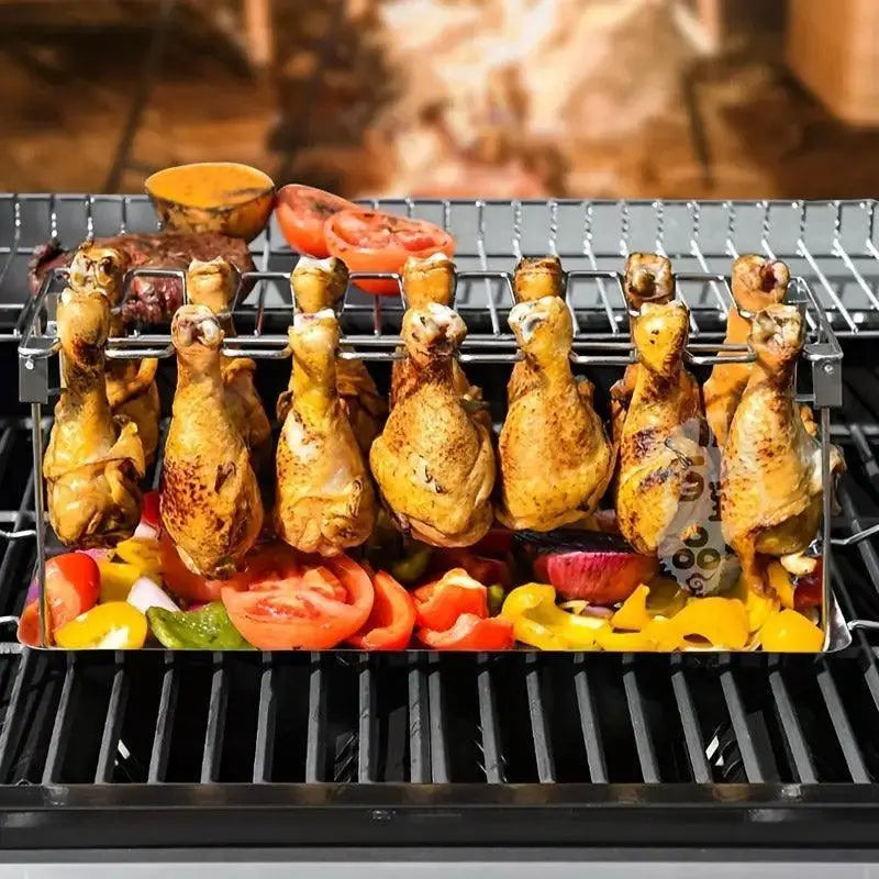 Foldable Stainless Steel Barbecue Grill Rack - BBQ Backyard Supply Co