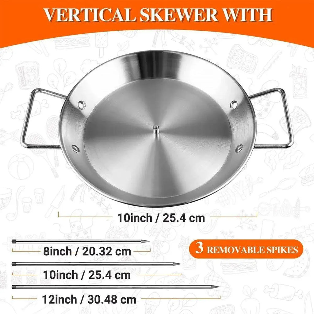 Stainless Steel BBQ Rotisserie Pan Kit Accessories - BBQ Backyard Supply Co