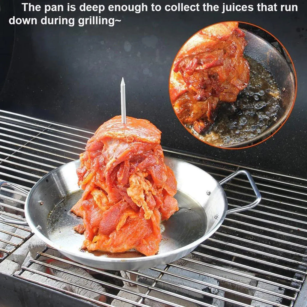 Stainless Steel BBQ Rotisserie Pan Kit Accessories - BBQ Backyard Supply Co