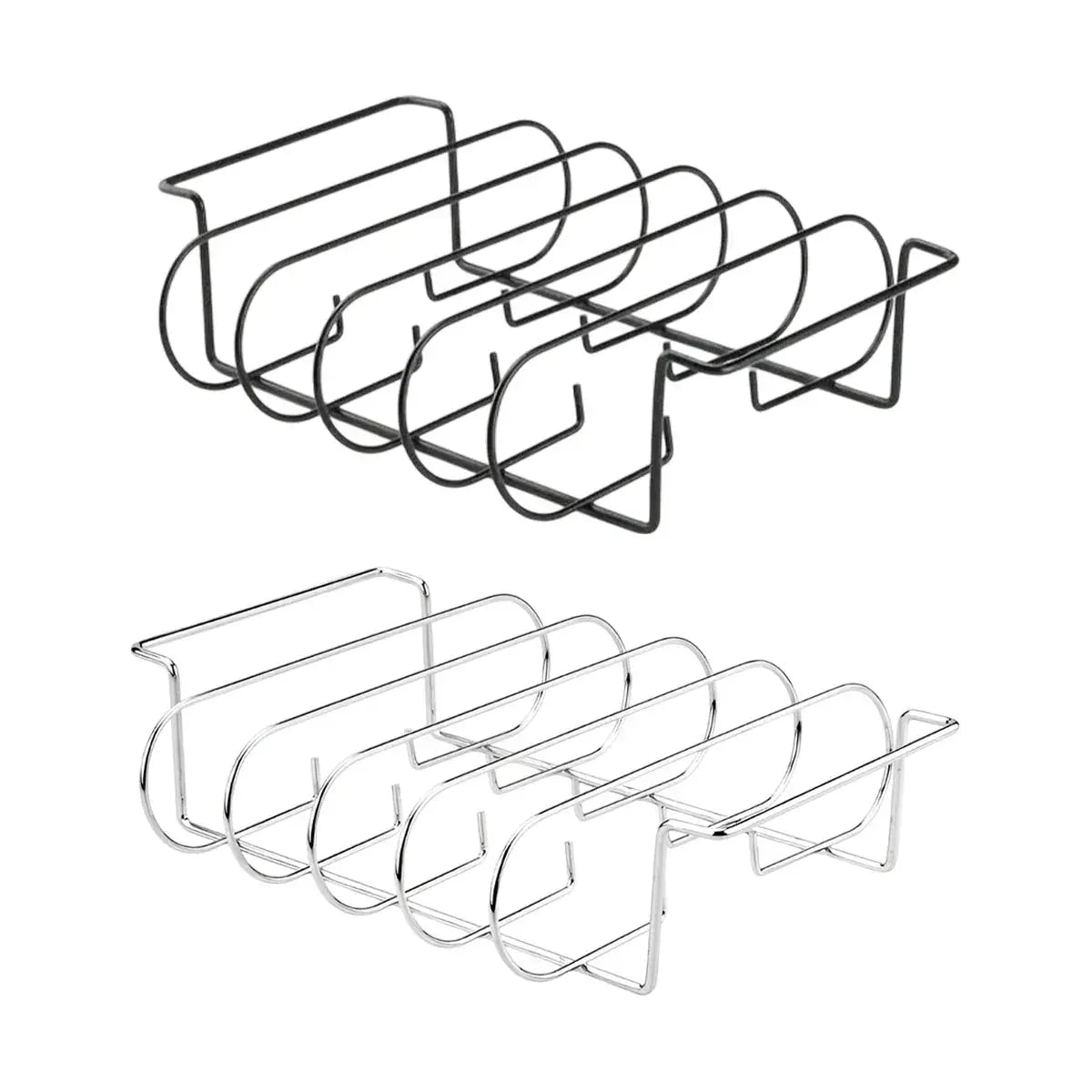 BBQ Rib Rack - Silver - BBQ Backyard Supply Co
