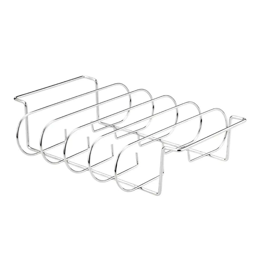 BBQ Rib Rack - Silver - BBQ Backyard Supply Co