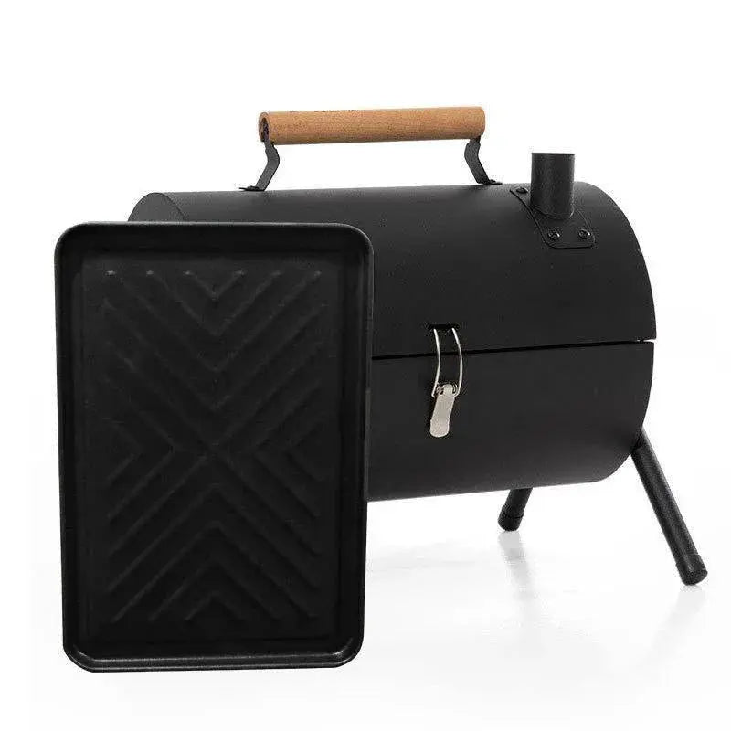 Grillz Charcoal BBQ Portable Grill Camping Barbecue Outdoor Cooking Smoker - White - BBQ Backyard Supply Co
