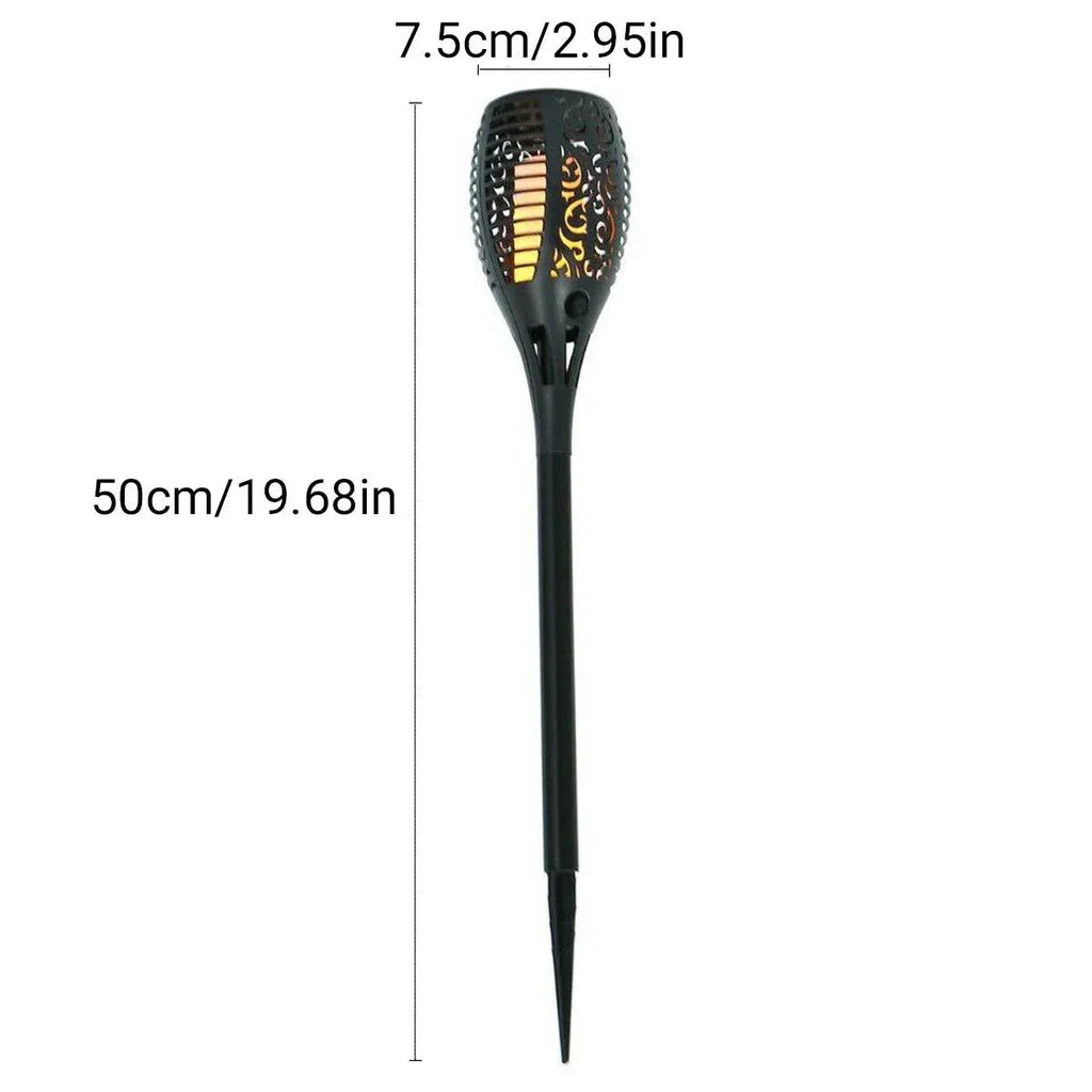 4pcs LED Solar Flickering Flame Torch Lights - Outdoor Garden Path Landscape Lamps