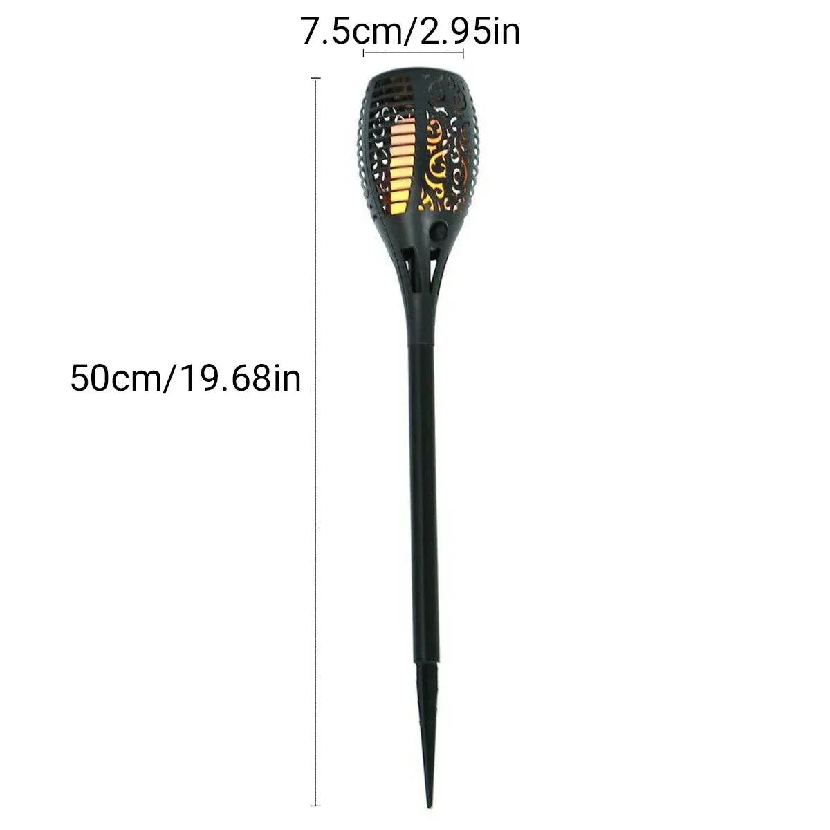 4pcs LED Solar Flickering Flame Torch Lights - Outdoor Garden Path Landscape Lamps