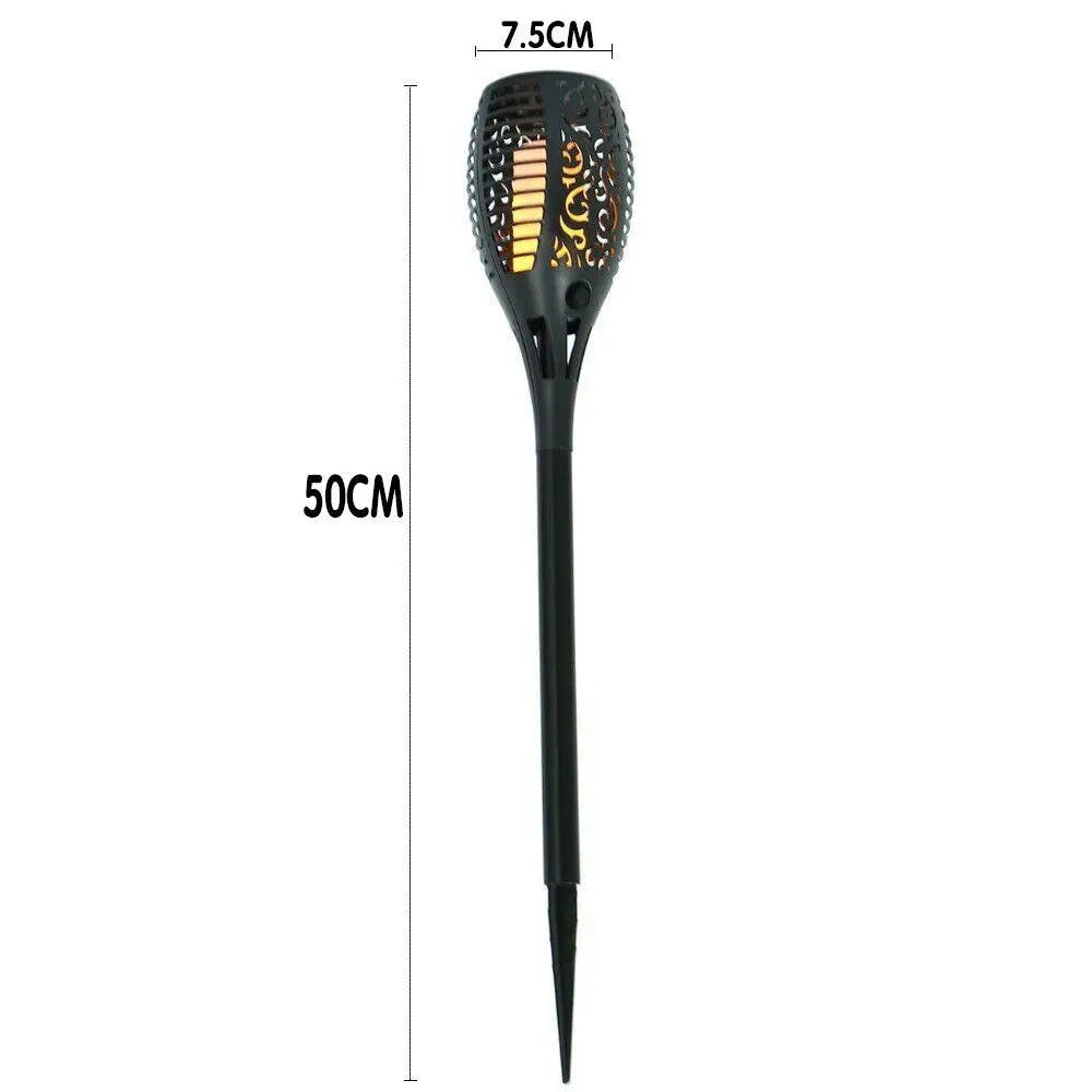 4pcs LED Solar Flickering Flame Torch Lights - Outdoor Garden Path Landscape Lamps