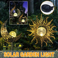 Solar Moon Garden Path Light – Outdoor LED Lantern, IP55 Waterproof, Auto Sensor, Amber Crackle Glass - BBQ Backyard Supply Co
