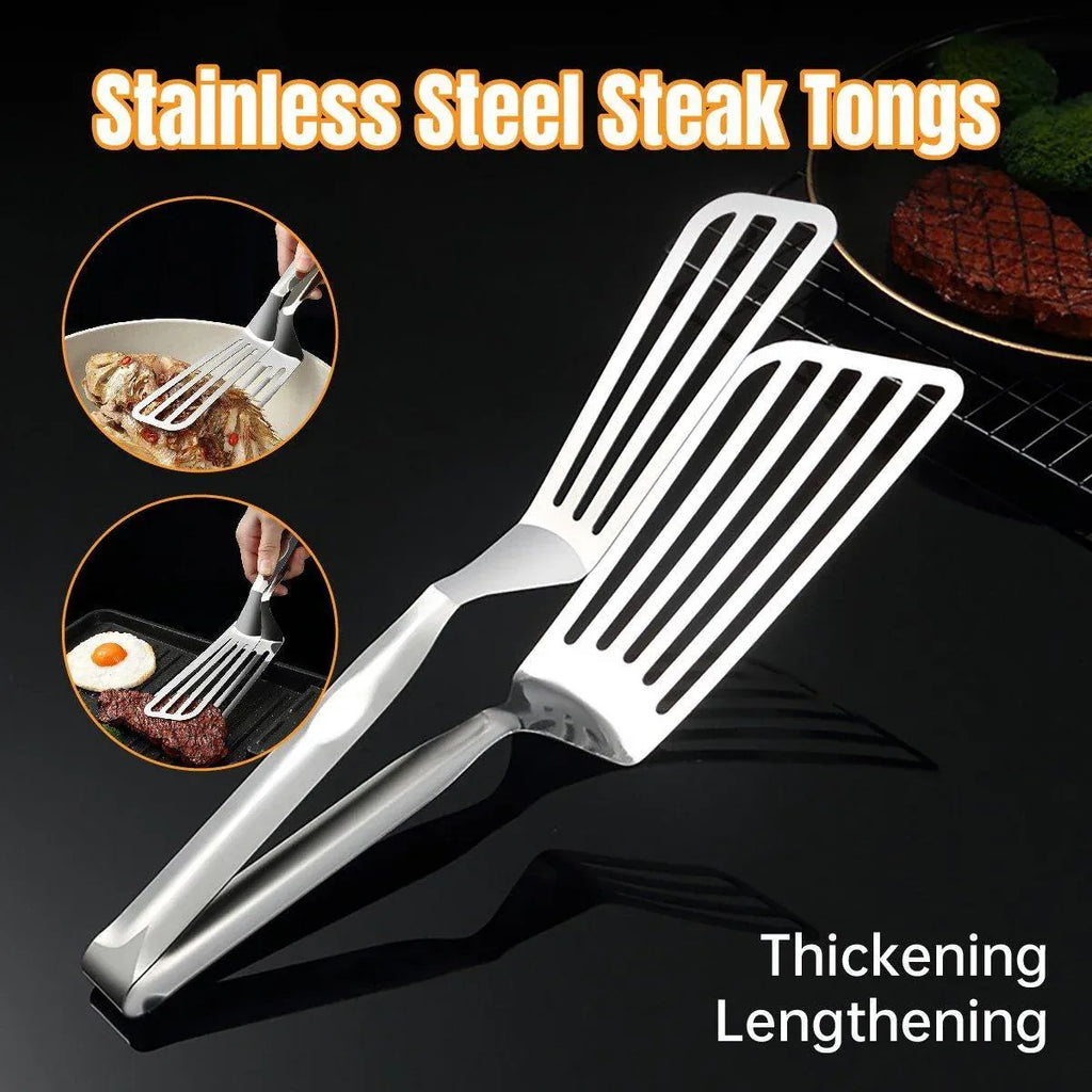 Multi-Functional Stainless Steel Steak Tongs