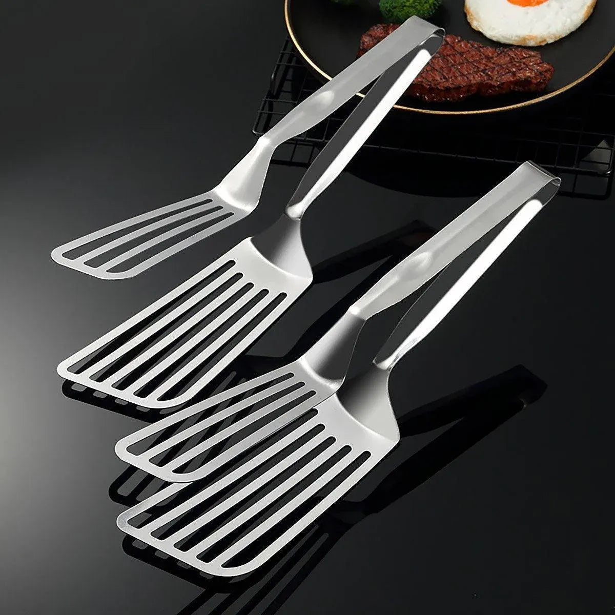 Multi-Functional Stainless Steel Steak Tongs