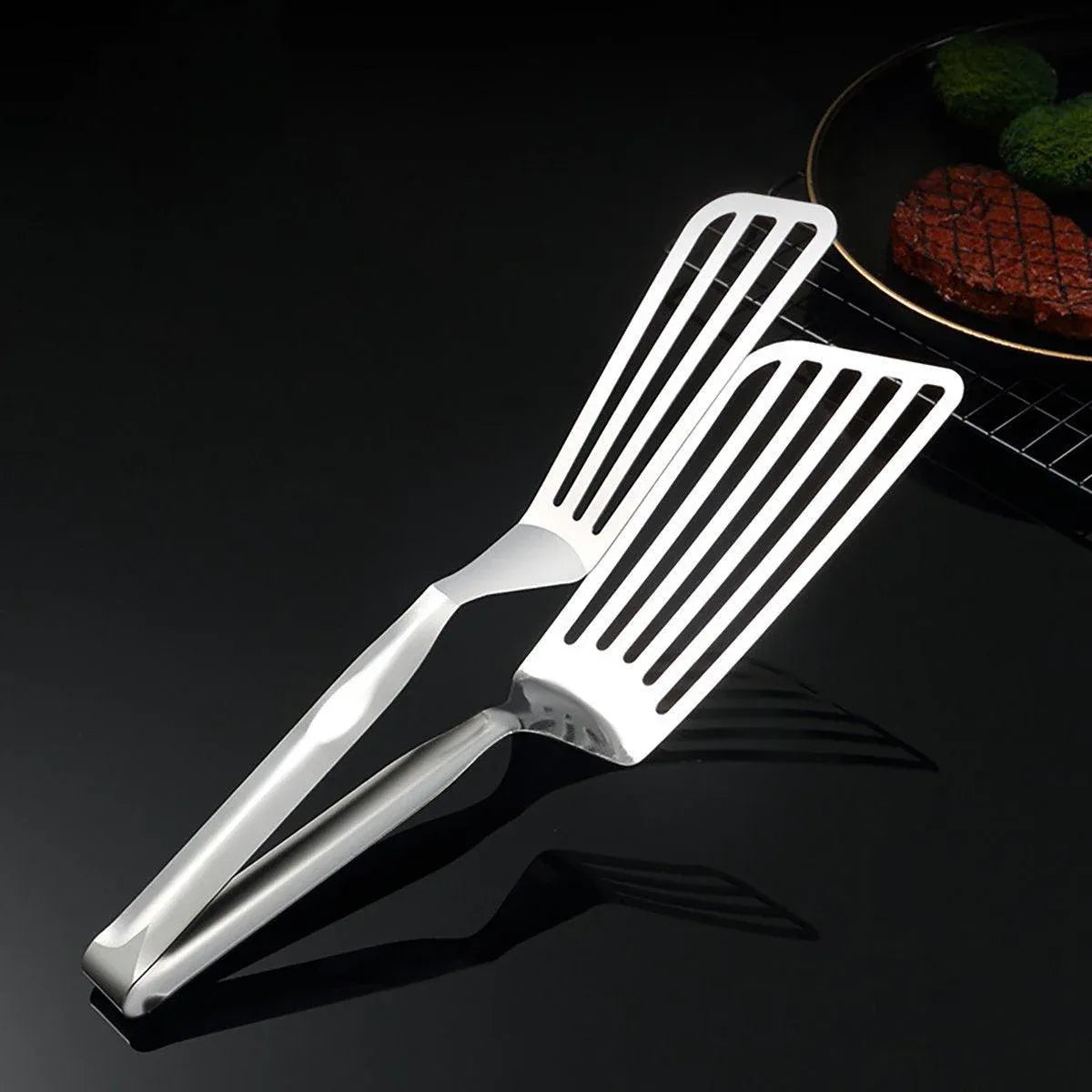 Multi-Functional Stainless Steel Steak Tongs
