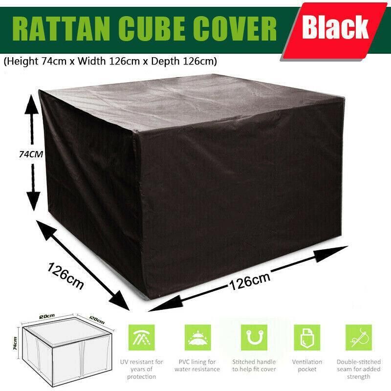 Waterproof Outdoor Furniture Cover – 120 × 120 × 74 cm