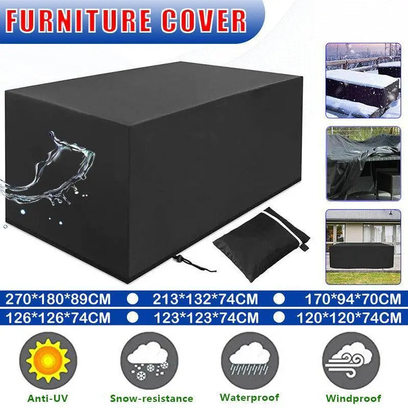 Waterproof Outdoor Furniture Cover – 120×120×74cm - BBQ Backyard Supply Co