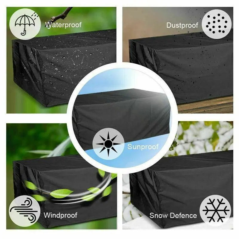 Waterproof Outdoor Furniture Cover - 126x126x74cm - BBQ Backyard Supply Co