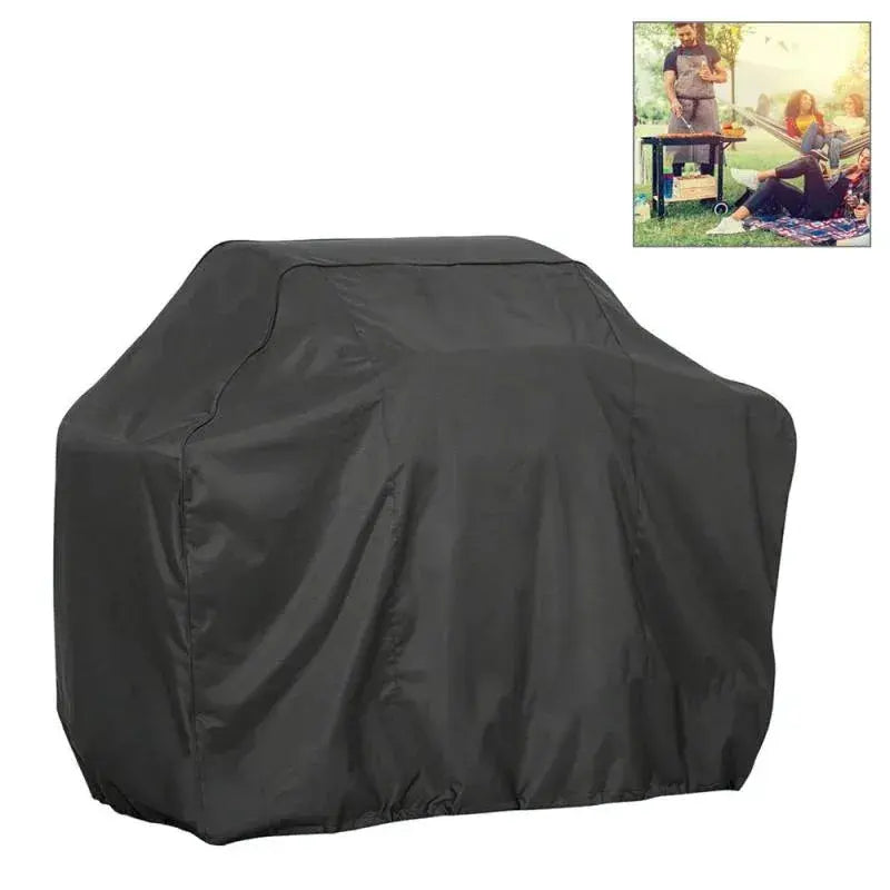 Waterproof BBQ Grill Cover – 210D Oxford Cloth – Dust‑Proof – Anti‑UV – 170×61×117cm – Black - BBQ Backyard Supply Co