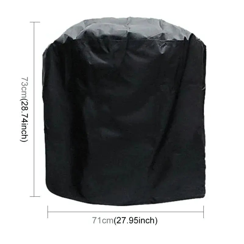 Waterproof BBQ Grill Cover – 210D Oxford Cloth Anti‑UV Dust‑Proof 71x73cm Black - BBQ Backyard Supply Co