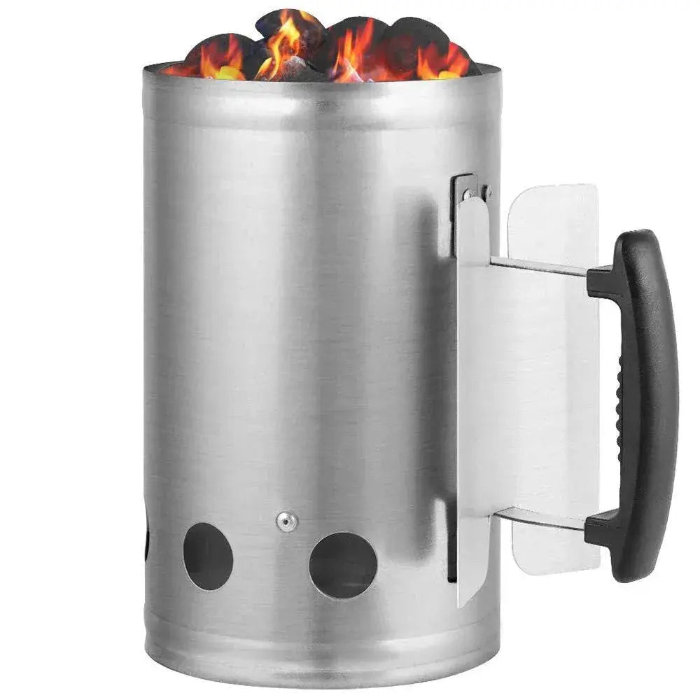 Large Chimney Starter Firewood & Charcoal Lighter - BBQ Backyard Supply Co