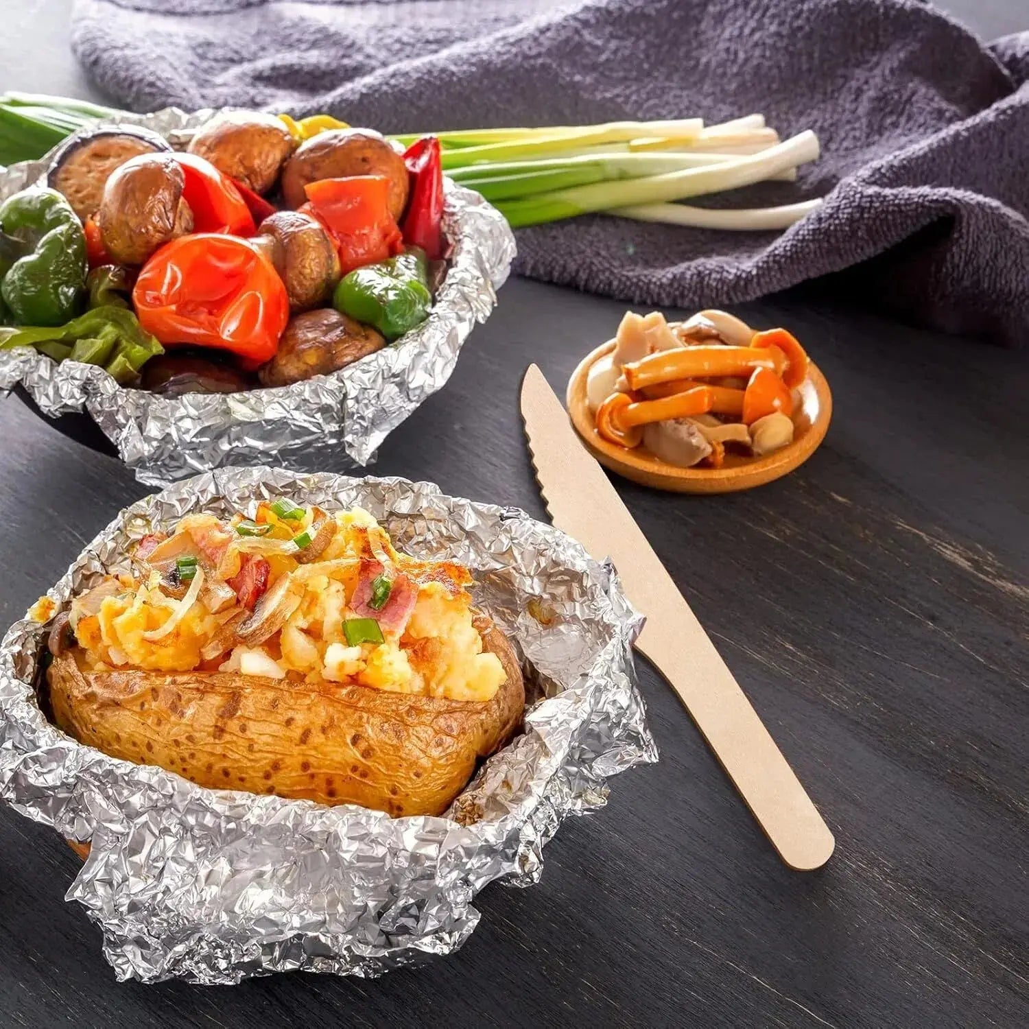 1800pcs 16.5cm Disposable Wooden Knives - Eco Friendly Cutlery - Extra Strong (Bulk) - BBQ Backyard Supply Co