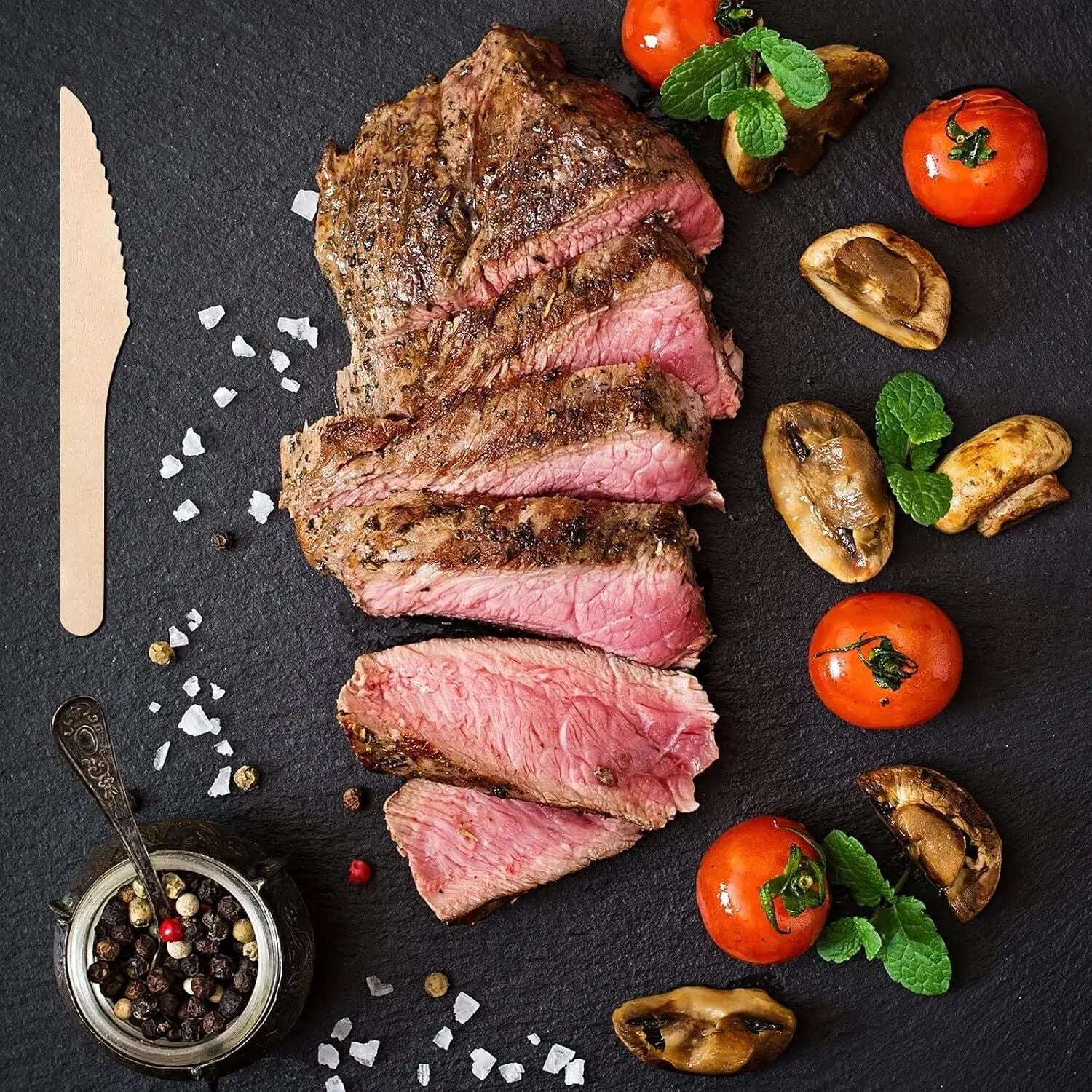 1800pcs 16.5cm Disposable Wooden Knives - Eco Friendly Cutlery - Extra Strong (Bulk) - BBQ Backyard Supply Co