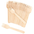 2400pcs Disposable Wooden Forks Eco Friendly Cutlery Extra Strong Bulk - BBQ Backyard Supply Co