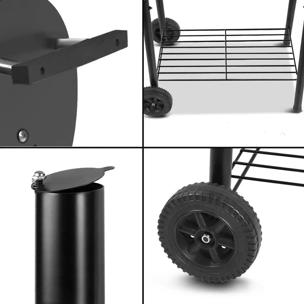 2 in 1 BBQ Smoker Charcoal Grill Roaster Portable Offset Outdoor Camping Barbecu - BBQ Backyard Supply Co