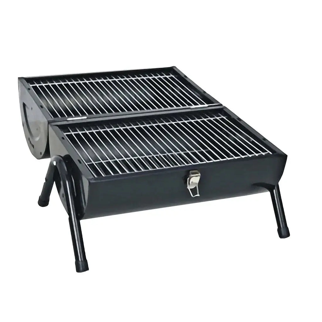 Stainless Steel BBQ Barrel Charcoal Smoker – Portable & Foldable - BBQ Backyard Supply Co