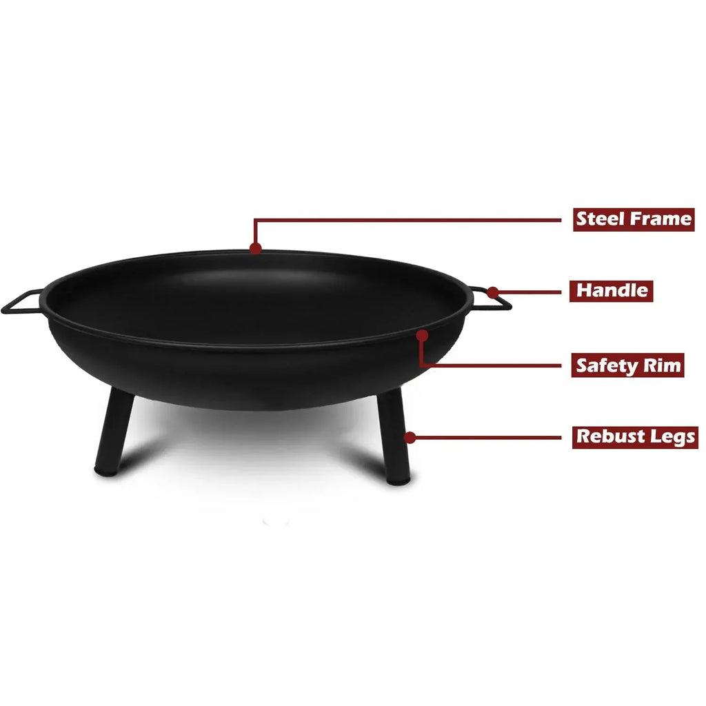 Portable Outdoor Fire Pit Fireplace Open Patio Heater Garden Plant Bowl Steel - BBQ Backyard Supply Co