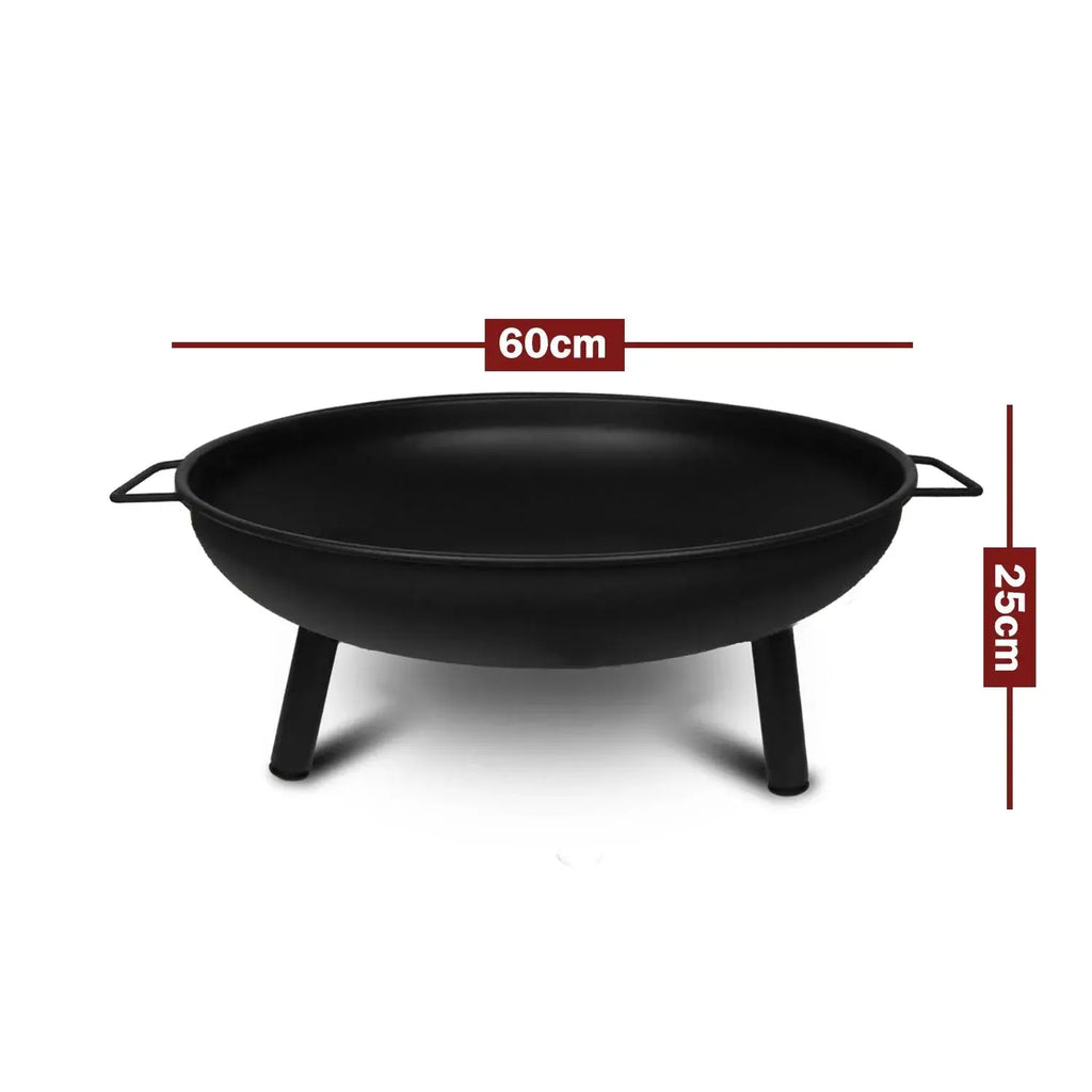 Portable Outdoor Fire Pit Fireplace Open Patio Heater Garden Plant Bowl Steel - BBQ Backyard Supply Co