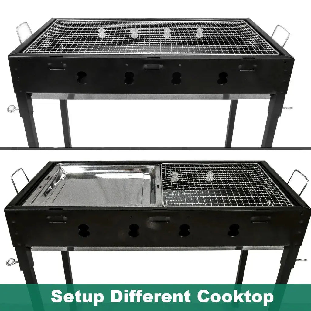 Large Portable Charcoal Outdoor BBQ Barbecue Grill Set - BBQ Backyard Supply Co